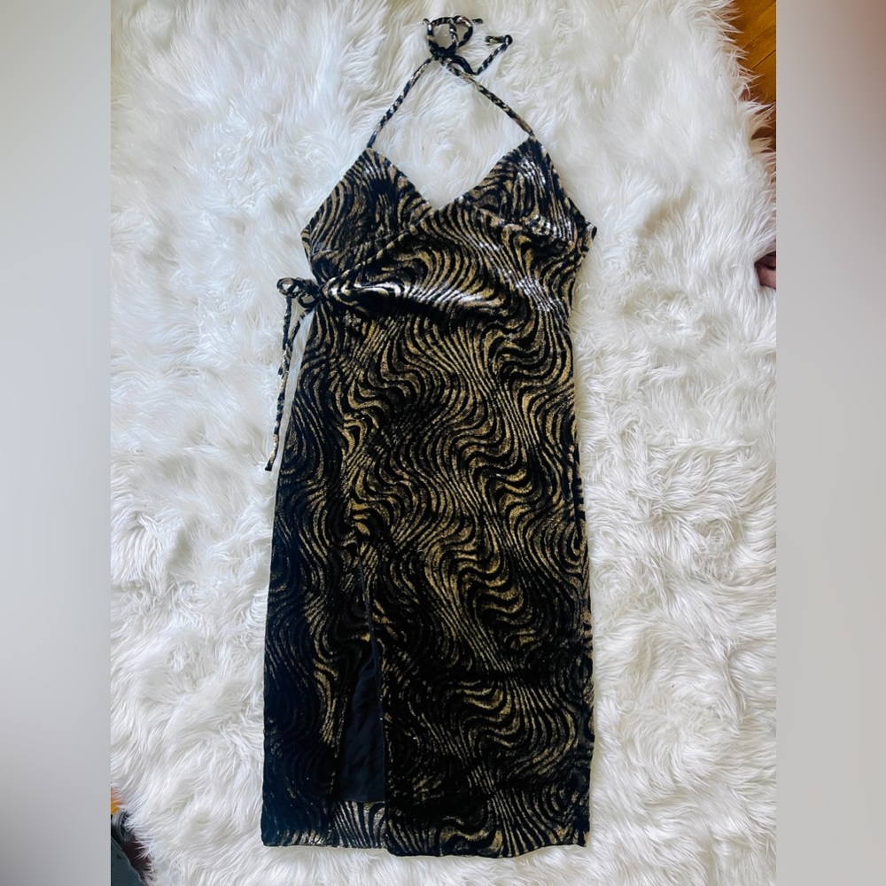 REVOLVE Sample Animal Print Wrap Dress Small